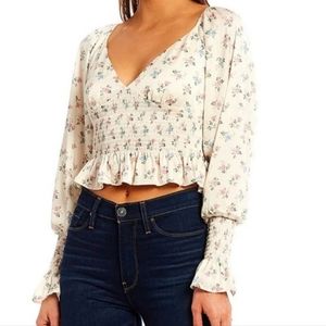 WAYF Floral blouse Size Small